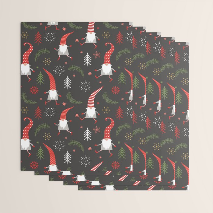 Cute Christmas Elves Wrapping Paper Gallery Image 3