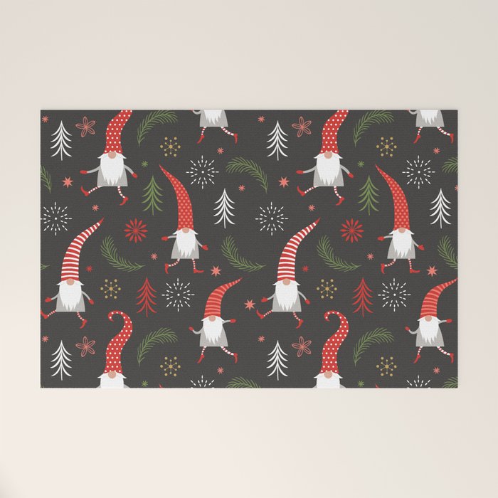 Cute Christmas Elves Welcome Mat Gallery Image 1