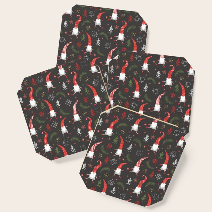 Cute Christmas Elves Coaster Gallery Image 1