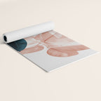 Blush & Blue Leaves Yoga Mat Gallery Image 2