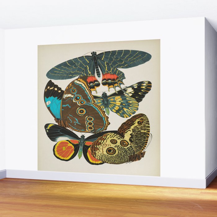 Vintage Butterfly Illustration EA Seguy Papillon Wall Mural Gallery Image 2