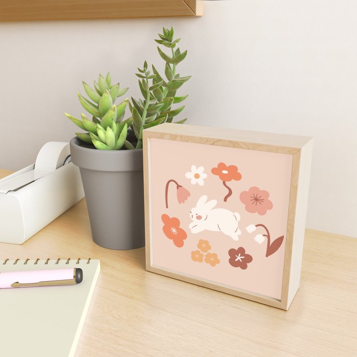 Cute bunny illustration Mini Art Print Gallery Image 2