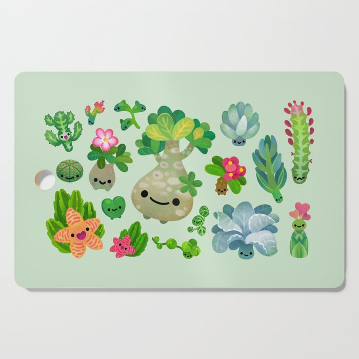 Baby succulent 4 - green Cutting Board Gallery Image 1
