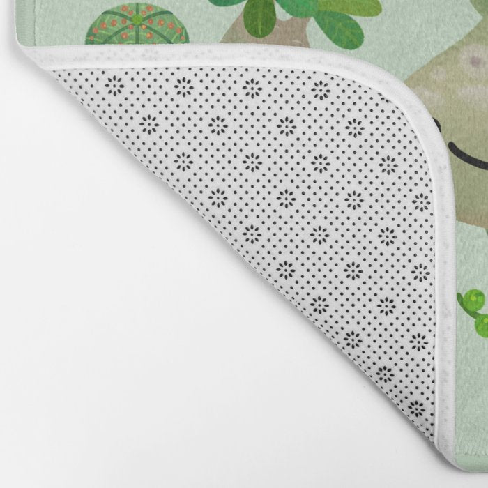 Baby succulent 4 - green Bath Mat Gallery Image 2