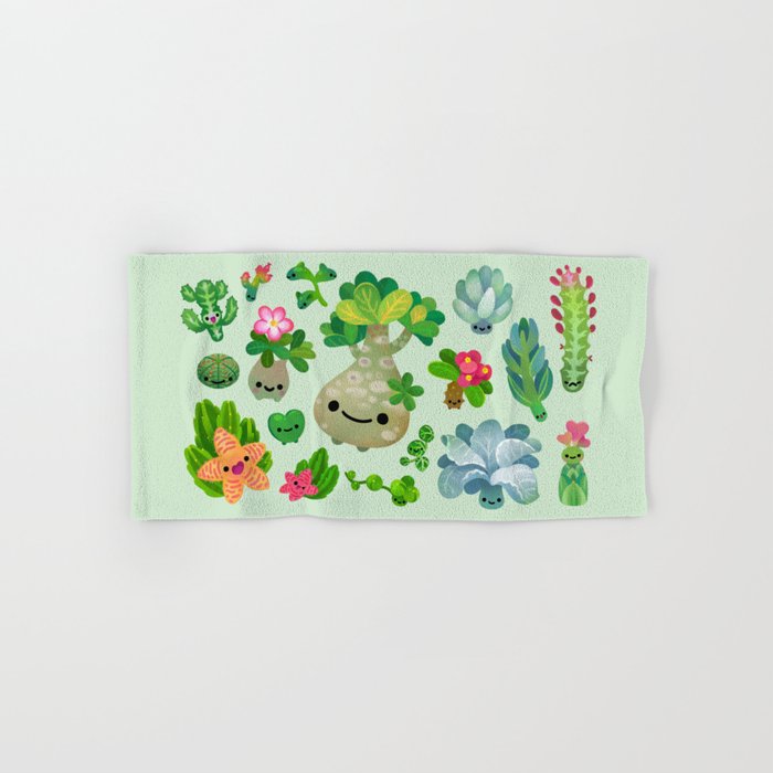 Baby succulent 4 - green Bath Towel Gallery Image 1