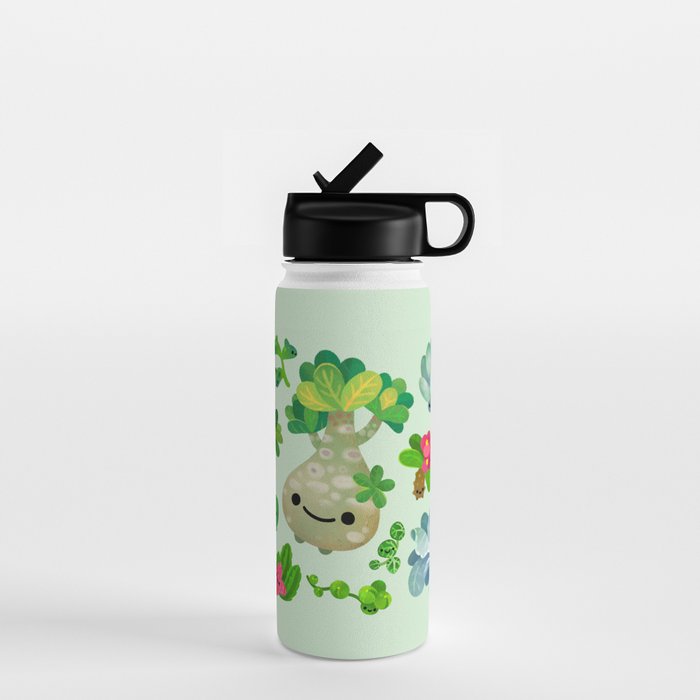Baby succulent 4 - green Water Bottle Gallery Image 1
