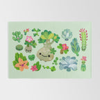 Baby succulent 4 - green Rug Gallery Image 2
