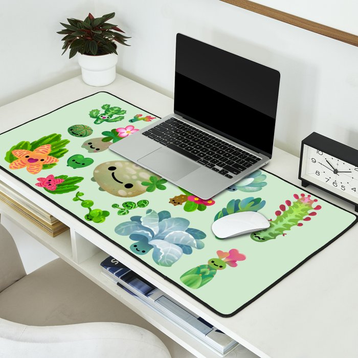 Baby succulent 4 - green Desk Mat Gallery Image 2