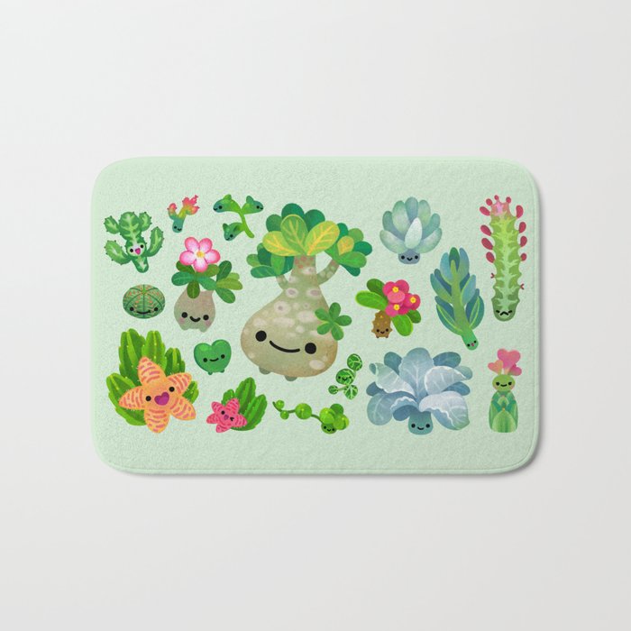 Baby succulent 4 - green Bath Mat Gallery Image 1