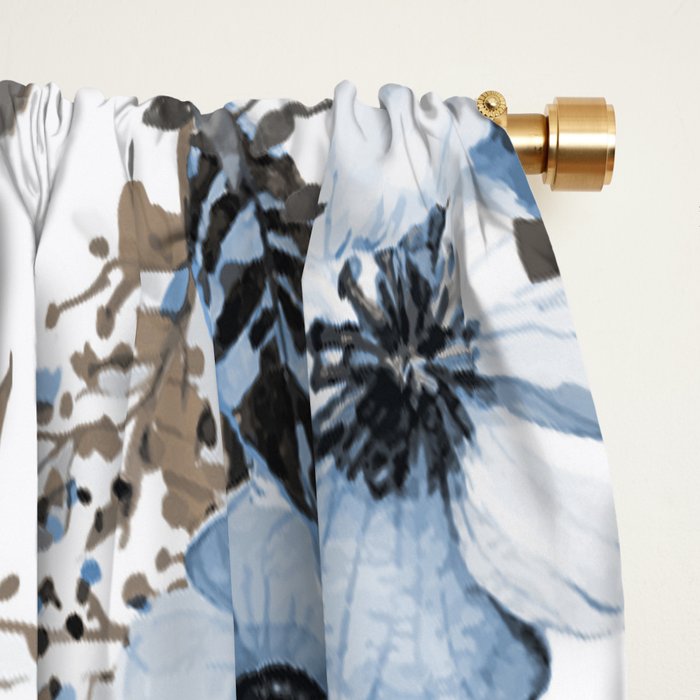 Floral Pattern 4 Window Curtain Gallery Image 2