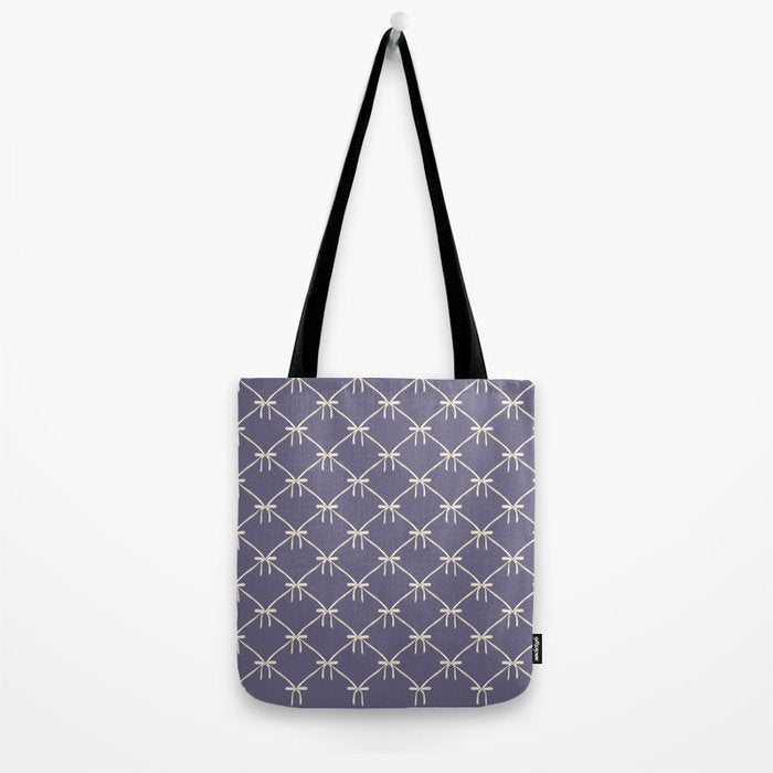 Bows & Ribbons Pattern XXXIII Neutral Lavender Purple Tote Bag Gallery Image 2