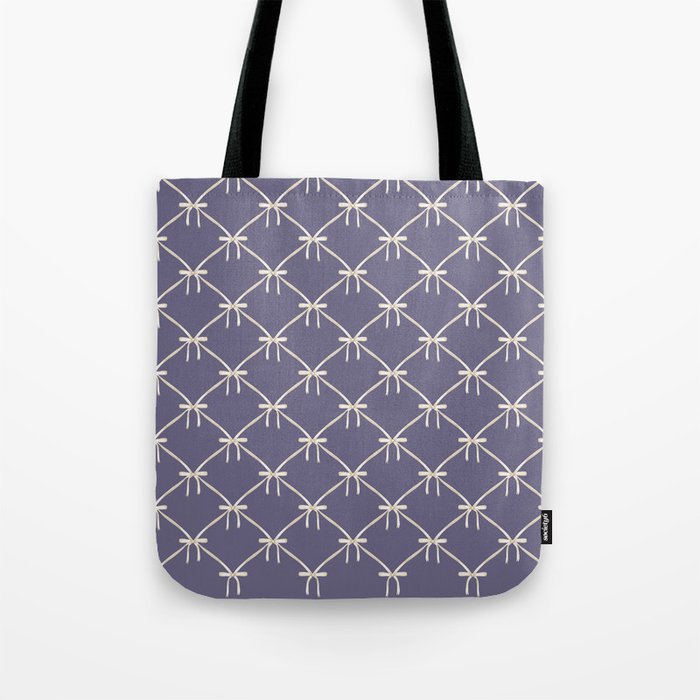 Bows & Ribbons Pattern XXXIII Neutral Lavender Purple Tote Bag Gallery Image 1