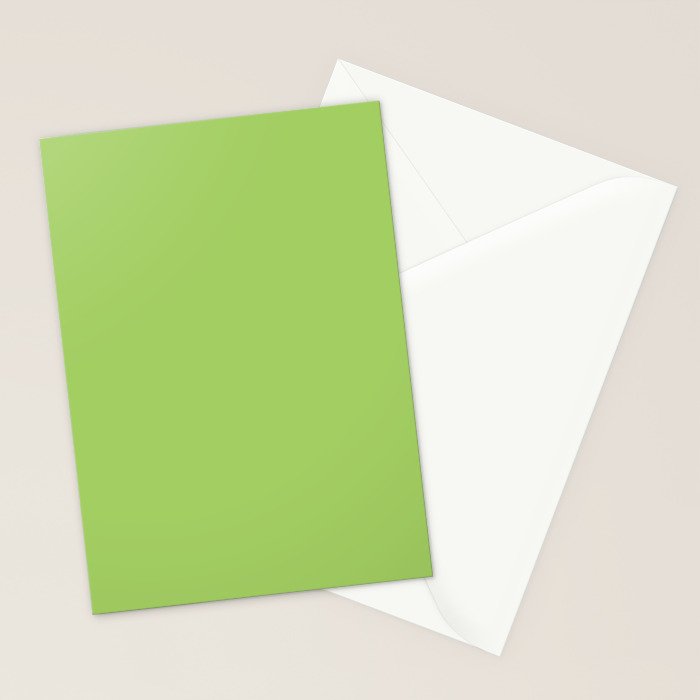 Light Green Lime Solid Color Stationery Card Gallery Image 2