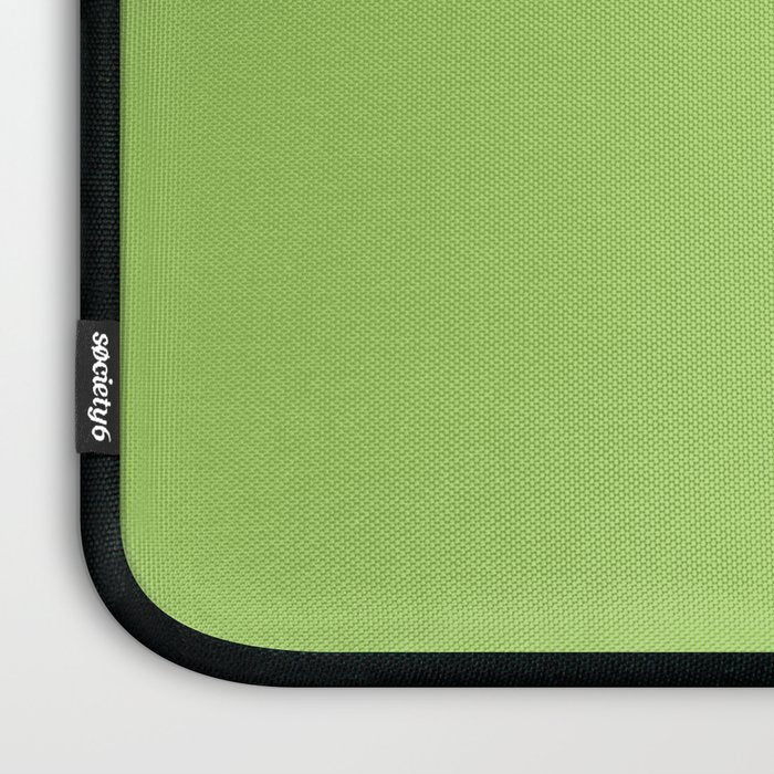 Light Green Lime Solid Color Laptop Sleeve Gallery Image 3