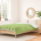 Light Green Lime Solid Color Duvet Cover Gallery Image 2