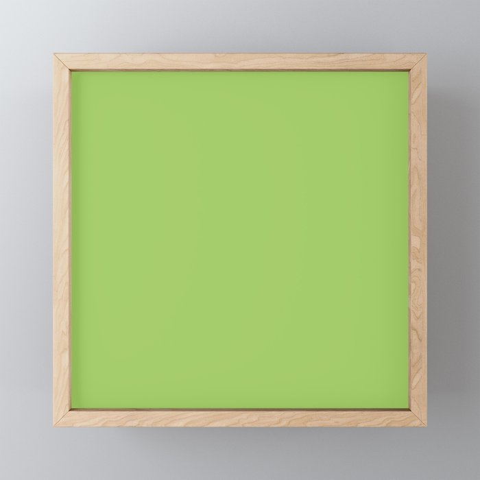 Light Green Lime Solid Color Mini Art Print Gallery Image 1