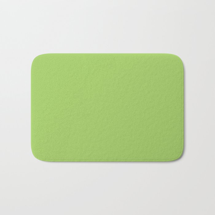 Light Green Lime Solid Color Bath Mat Gallery Image 1