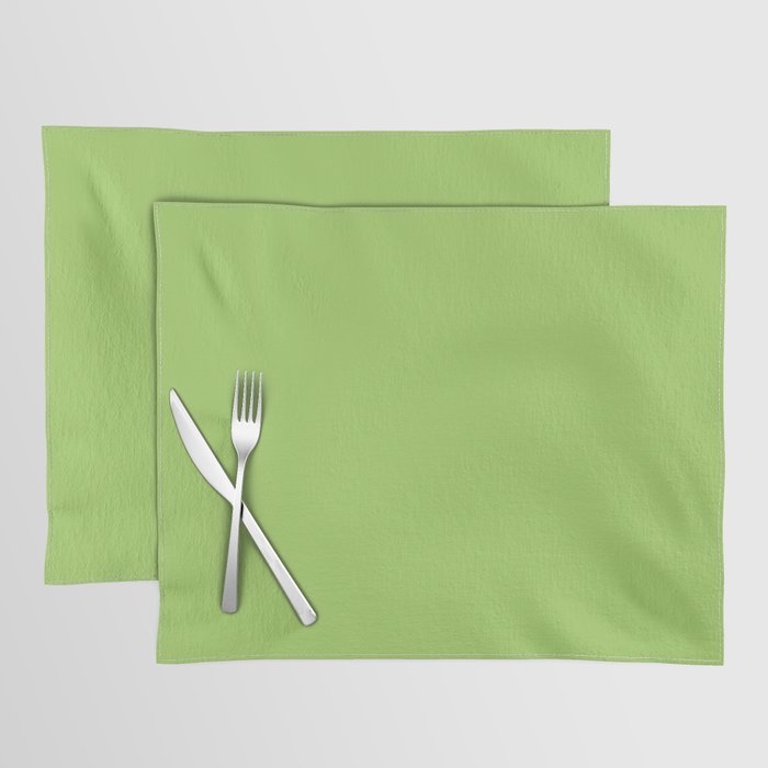 Light Green Lime Solid Color Placemat Gallery Image 1