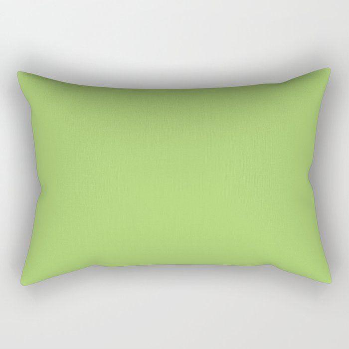 Light Green Lime Solid Color Rectangular Pillow Gallery Image 2