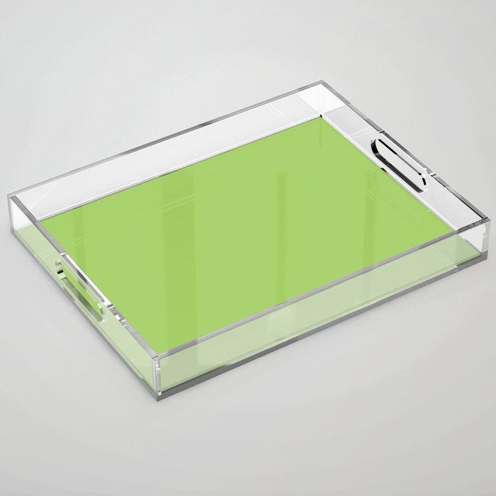 Light Green Lime Solid Color Acrylic Tray Gallery Image 1