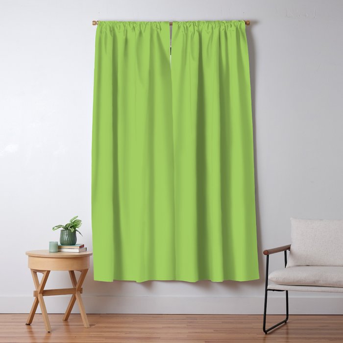Light Green Lime Solid Color Window Curtain Gallery Image 1