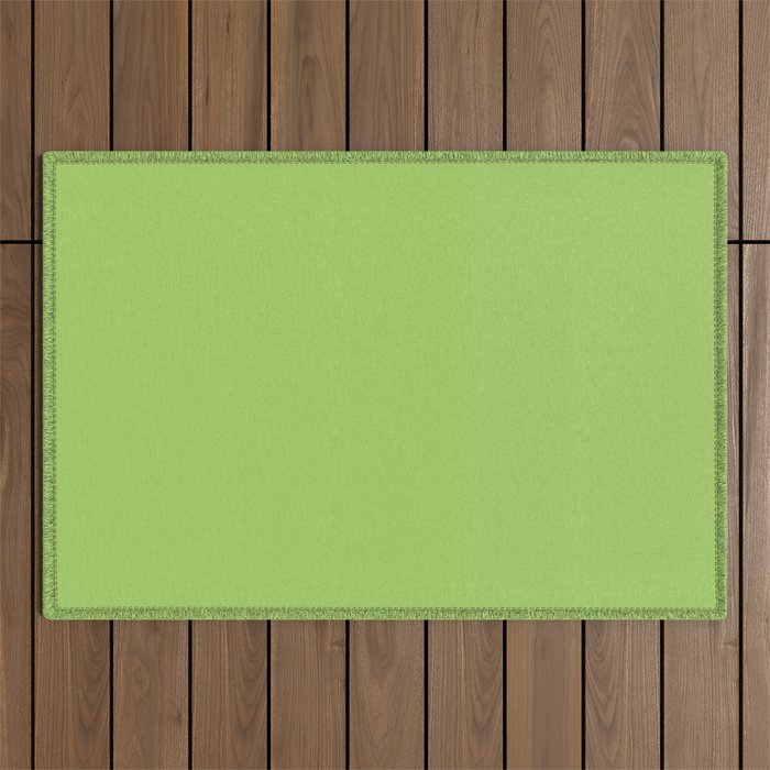 Light Green Lime Solid Color Outdoor Rug Gallery Image 1