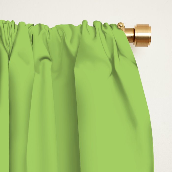 Light Green Lime Solid Color Window Curtain Gallery Image 2