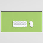 Light Green Lime Solid Color Desk Mat Gallery Image 1