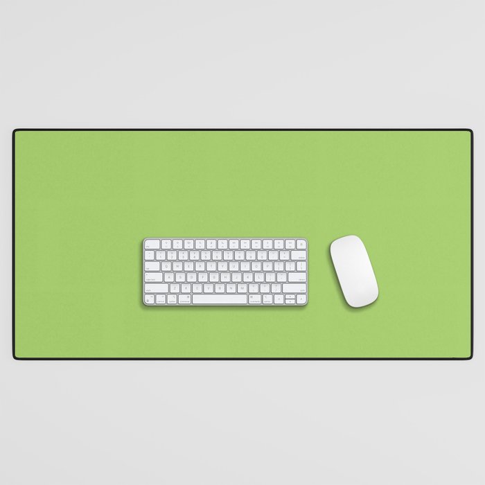 Light Green Lime Solid Color Desk Mat Gallery Image 1