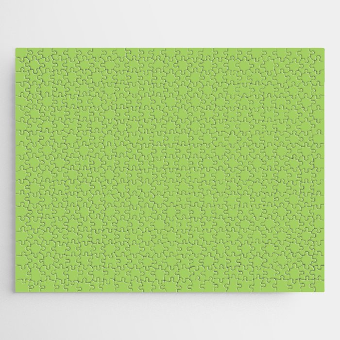 Light Green Lime Solid Color Jigsaw Puzzle Gallery Image 1