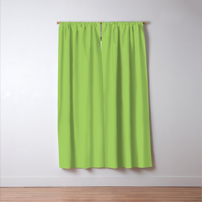 Light Green Lime Solid Color Window Curtain Gallery Image 3