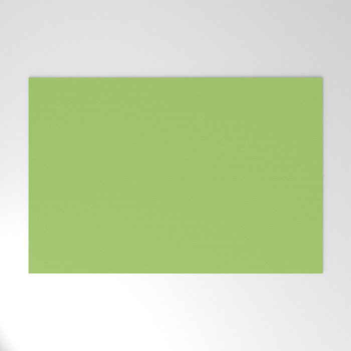 Light Green Lime Solid Color Welcome Mat Gallery Image 1