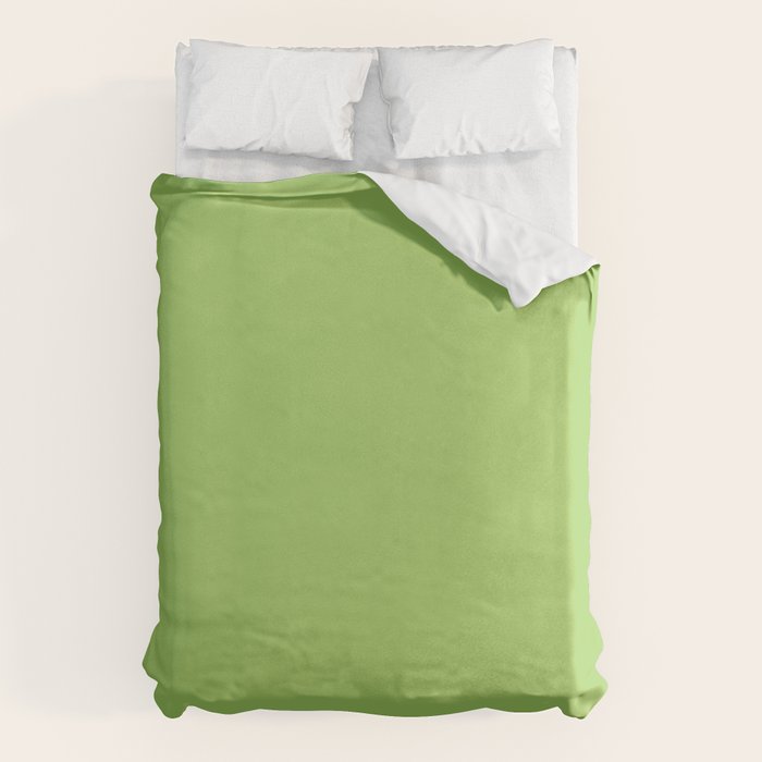 Light Green Lime Solid Color Duvet Cover Gallery Image 6