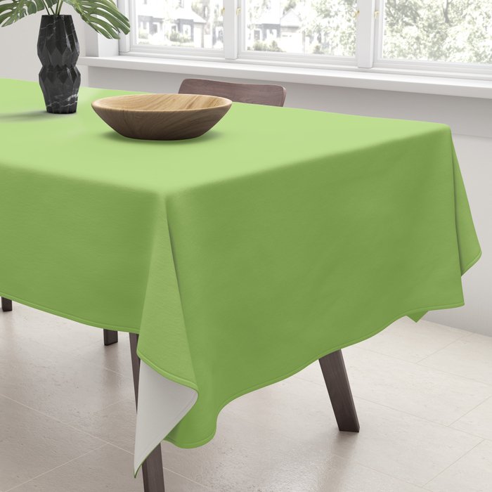 Light Green Lime Solid Color Tablecloth Gallery Image 3