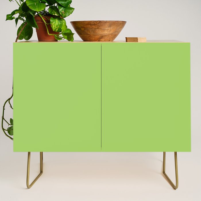 Light Green Lime Solid Color Credenza Gallery Image 1