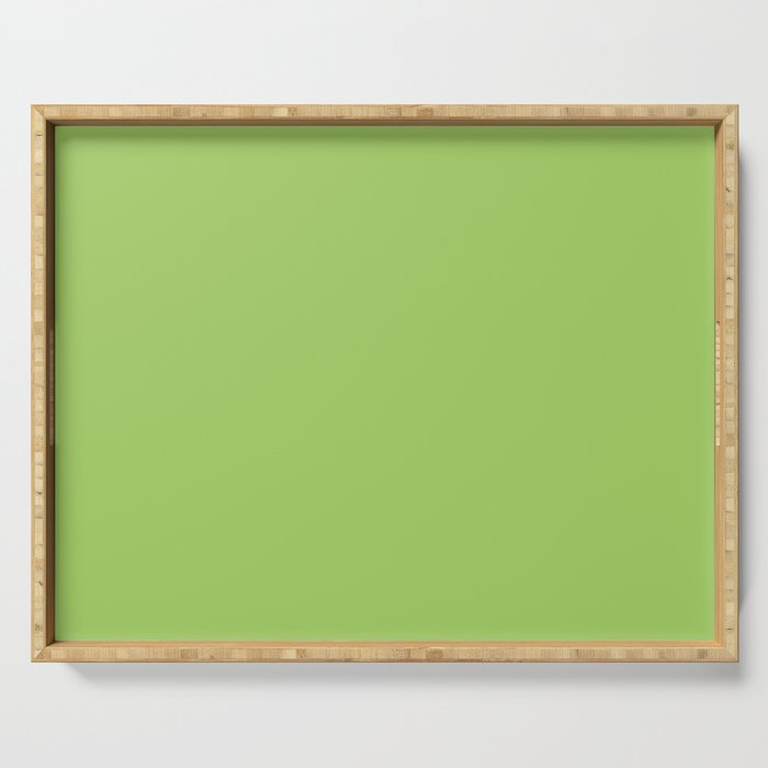 Light Green Lime Solid Color Serving Tray Gallery Image 1