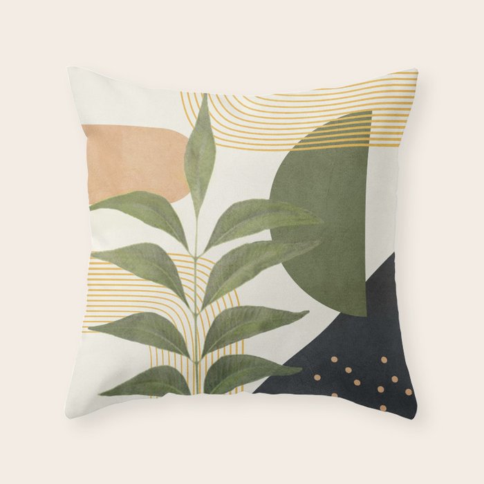 Branch Design 2 Throw Pillow Gallery Image 1