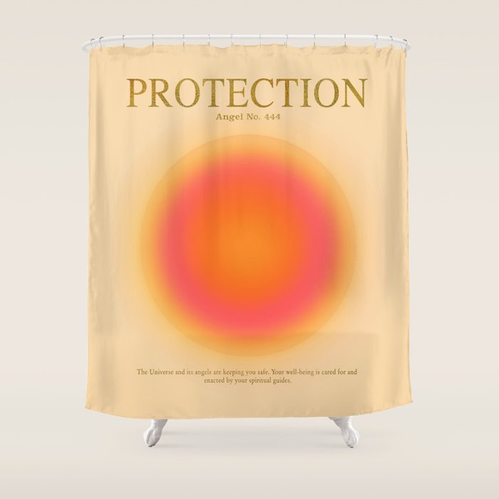 Gradient Angel Numbers: Angel Number 444 - Protection Shower Curtain Gallery Image 1
