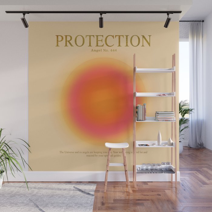 Gradient Angel Numbers: Angel Number 444 - Protection Wall Mural Gallery Image 1