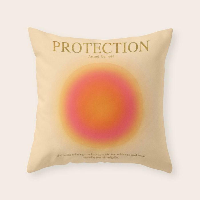 Gradient Angel Numbers: Angel Number 444 - Protection Throw Pillow Gallery Image 6