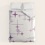 Mid Century Modern Stars Purple Comforter Gallery Image 6
