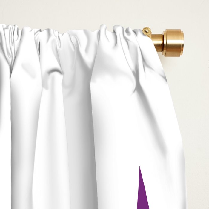 Mid Century Modern Stars Purple Window Curtain Gallery Image 2
