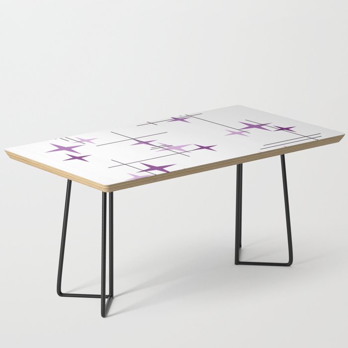 Mid Century Modern Stars Purple Coffee Table Gallery Image 1