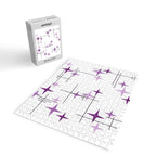 Mid Century Modern Stars Purple Jigsaw Puzzle Gallery Image 2