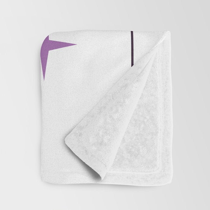 Mid Century Modern Stars Purple Throw Blanket Gallery Image 3