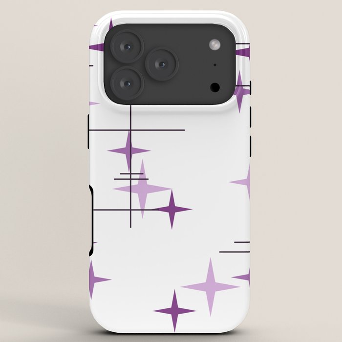 Mid Century Modern Stars Purple iPhone Case Gallery Image 7