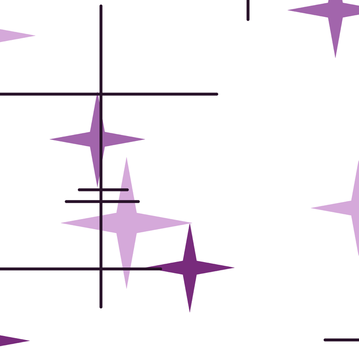 Mid Century Modern Stars Purple Coffee Mug Gallery Image 2