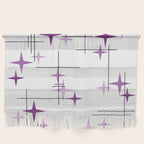 Mid Century Modern Stars Purple Wall Hanging Gallery Image 1