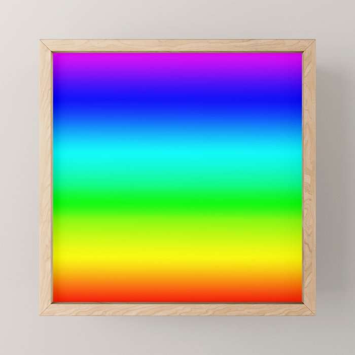 Modern Bright Rainbow Colors Ombre Mini Art Print Gallery Image 1