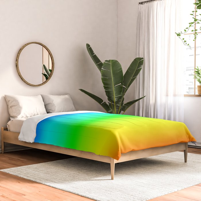 Modern Bright Rainbow Colors Ombre Comforter Gallery Image 2